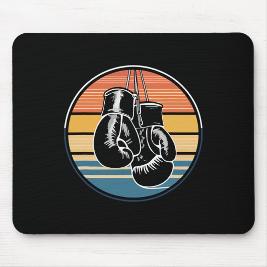 Retro-Boxhandschuhe Kickboxen Boxen Liebe Mousepad (Vorne)