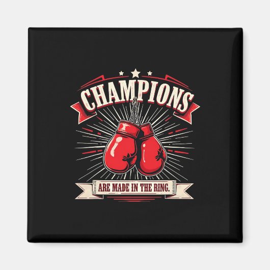 Retro Boxhandschuhe Liebe Geschenke für Boxer 1 Magnet (Vorne)
