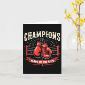 Retro Boxhandschuhe Liebe Geschenke für Boxer 3 Karte (Gelbe Blume)