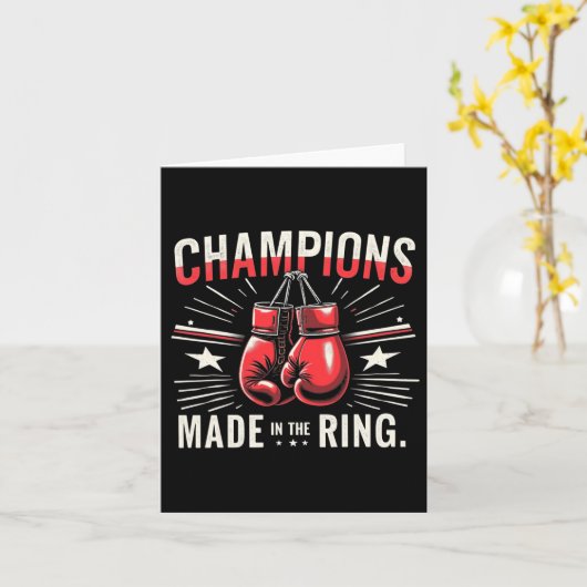 Retro Boxhandschuhe Liebe Geschenke für Boxer 4 Karte (Gelbe Blume)