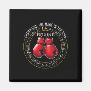 Retro Boxhandschuhe Liebe Geschenke für Boxer 5 Magnet