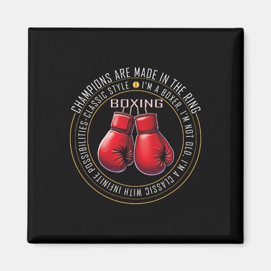 Retro Boxhandschuhe Liebe Geschenke für Boxer 5 Magnet (Vorne)