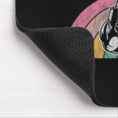 Retro Boxing Gloves Rainbow Vibes Mousepad (Ecke)