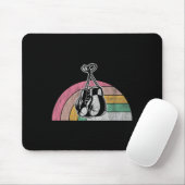 Retro Boxing Gloves Rainbow Vibes Mousepad (Mit Mouse)