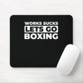 Retro Boxing Gloves - Sparring Fighter Vintag Box Mousepad (Mit Mouse)