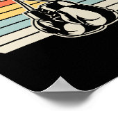 Retro Boxing Handschuhe Sonnenuntergang Design 1 Poster (Ecke)