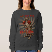 Retro Boxing Kangaroo - Funny Animal Sweatshirt (Vorderseite)