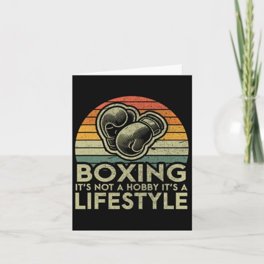 Retro Boxing Lifestyle Boxer Karte (Vorderseite)
