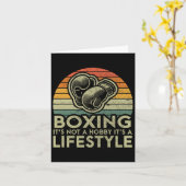 Retro Boxing Lifestyle Boxer Karte (Gelbe Blume)