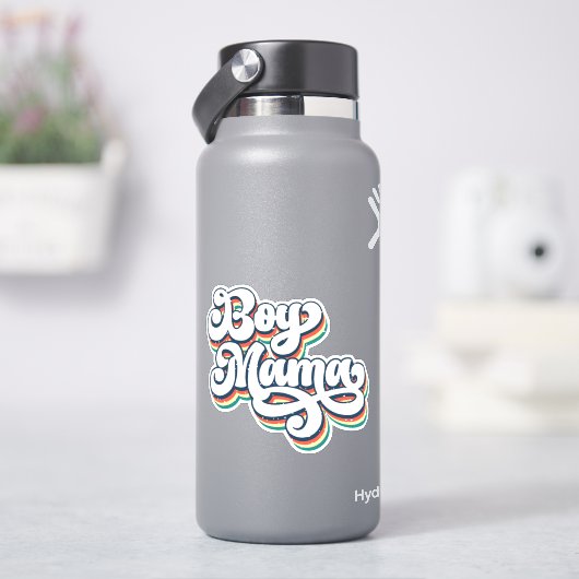 Retro Boy Mama Heart Sticker (HydroFlask)