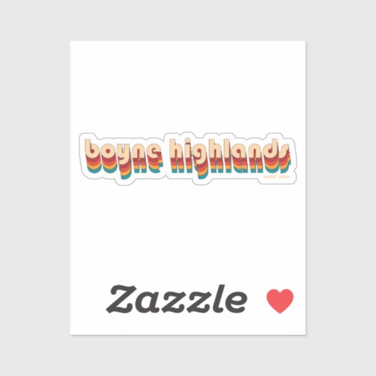 Retro Boyne Highlands Ski Aufkleber (Blatt)