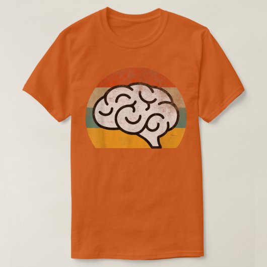 Retro Brain Neuroscience Distressed Science Funny  T-Shirt (Design vorne)