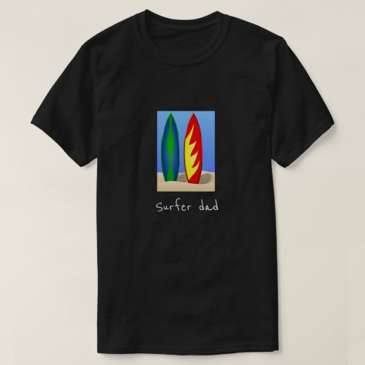 Retro Brandung Surfervatislogan Surfbretter T-Shirt (Design vorne)