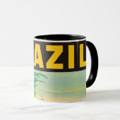Retro Brasil Tasse (VorderseiteRechts)