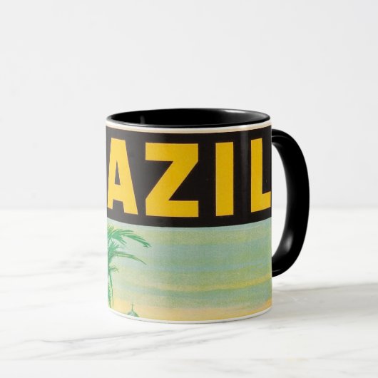 Retro-Brasilien-Tasse Tasse (VorderseiteRechts)