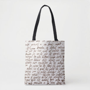 Retro-Braun-Ink-Manuskript-Textur Tasche