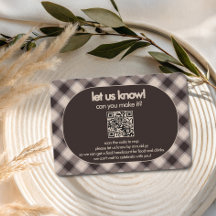 Retro-Braun-Karorett-QR-Code für eine lockere Hoch