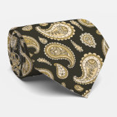 Retro-Braun-Paisleymuster. Krawatte (Gerollt)
