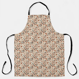 Retro-Braun-Punktmuster-All-Over-Print-Schürze Schürze