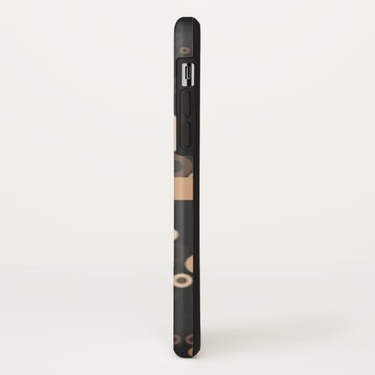 Retro-Braun- und Beige-Schaltmuster Case-Mate iPhone Hülle (Hinten/Links)