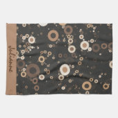 Retro-Braun- und Beige-Schaltmuster Geschirrtuch (Horizontal)