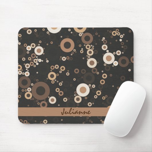 Retro-Braun- und Beige-Schaltmuster Mousepad (Mit Mouse)