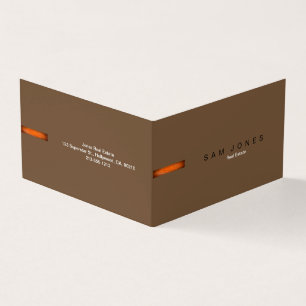 Retro Braun- und Orange Visitenkarte Visitenkarten