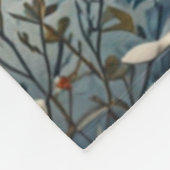 Retro Braunbär Mitternachtsszene Fleecedecke (Ecke)