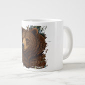 Retro-Braunbärenkunst boho wald Jumbo-Tasse (Vorderseite Rechts)