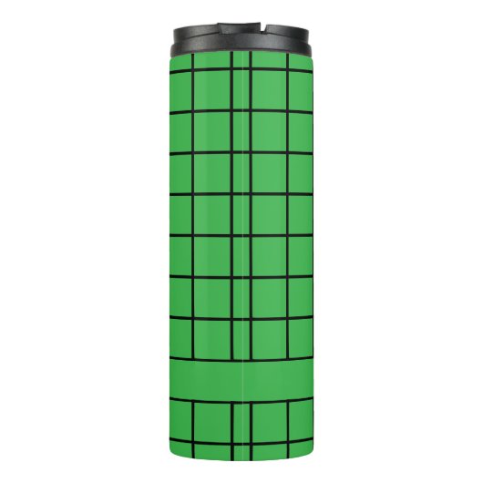 Retro, braune Kartoffeln, grüne Kleidung Thermosbecher (Rückseite)