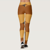 Retro-braune Kreise Leggings (Rückseite)