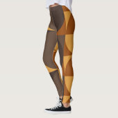 Retro-braune Kreise Leggings (Links)