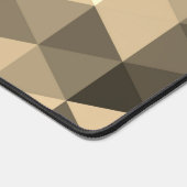 Retro-braune Sepi-Dreiecksmuster Monogramm Schreibtischunterlage (Ecke)