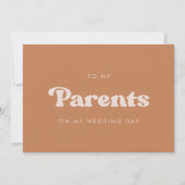 Retro brauner Zucker Zu meinen Eltern Hochzeitstag (Vorderseite)