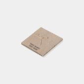 Retro-braunes Papier mit Zeichenfolge - bearbeitba Post-it Klebezettel (angewinkelt)