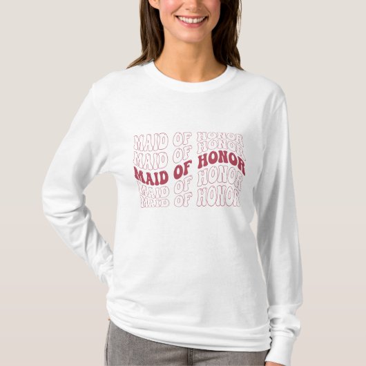 Retro-Braut Brautjungfer T-Shirt (Vorderseite)