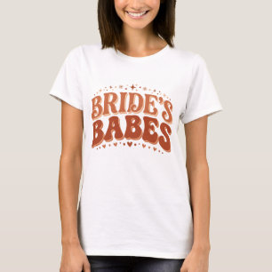 Retro Braut Damen Terrakotta Junggesellinnenabschi T-Shirt