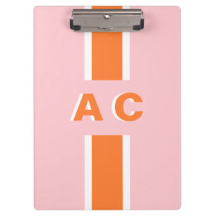 Retro-Brautjungferpersonalmonogramm Klemmbrett