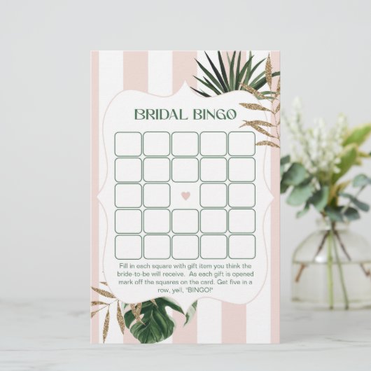 Retro-Brautparty-Bingospiel (Stehend Vorderseite)