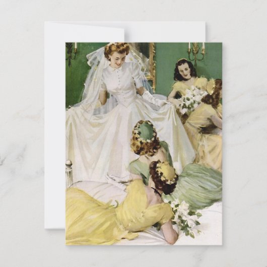 Retro-Brautparty der 40er Jahre Einladung (Vorderseite)