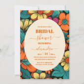 Retro-Brautparty der 70er Jahre Einladung (Vorderseite)