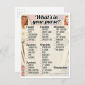 Retro-Brautparty Einladungspostkarte (Vorne/Hinten)