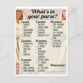 Retro-Brautparty Einladungspostkarte