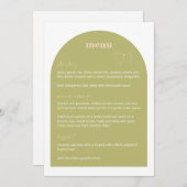 Retro Brautparty Food Wedding Dinner Menü A115 Einladung (Vorne/Hinten)