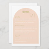 Retro Brautparty Food Wedding Dinner Menü A115 Einladung (Vorne/Hinten)