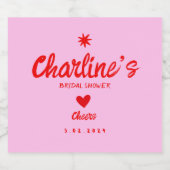 Retro-Brautparty für das Retro-Retro-Handschrift i Schaumweinetikett (Einzelnes Label)