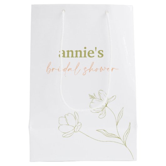 Retro Brautparty Geschenk für Swag Bag A115 Mittlere Geschenktüte (Rückseite)