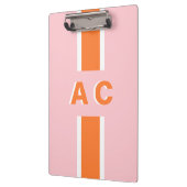 Retro Brautparty Girl Personalisiert Monogramm Klemmbrett (Links)