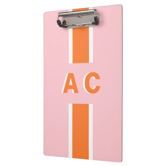 Retro Brautparty Girl Personalisiert Monogramm Klemmbrett (Links)