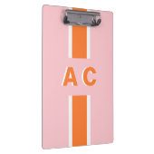 Retro Brautparty Girl Personalisiert Monogramm Klemmbrett (Rechts)